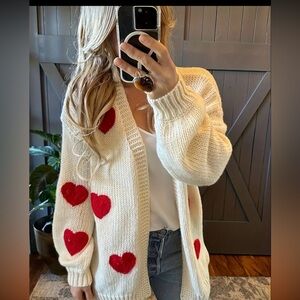 Bran new still in bag heart patterned cardigan